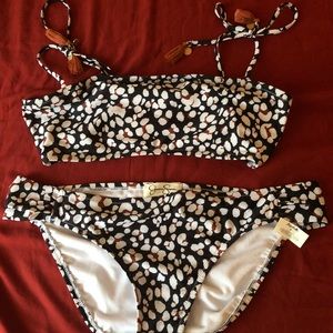 Jessica Simpson bikini swimsuit with tie-tassel straps